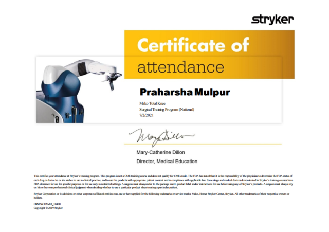 Certificate of Attendance