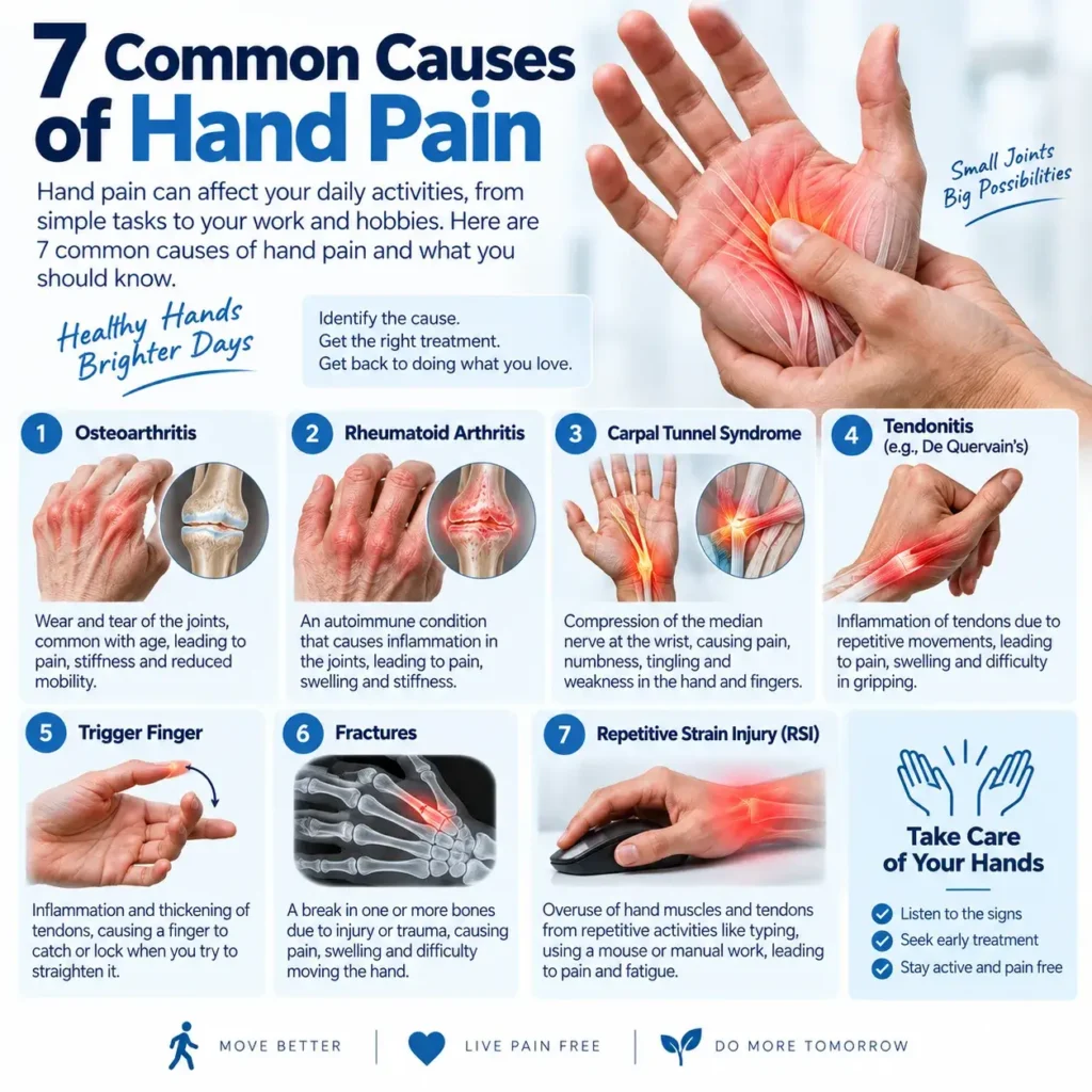 7 Common Causes of Hand pain