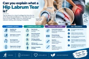 Can you explain what a hip labrum tear is