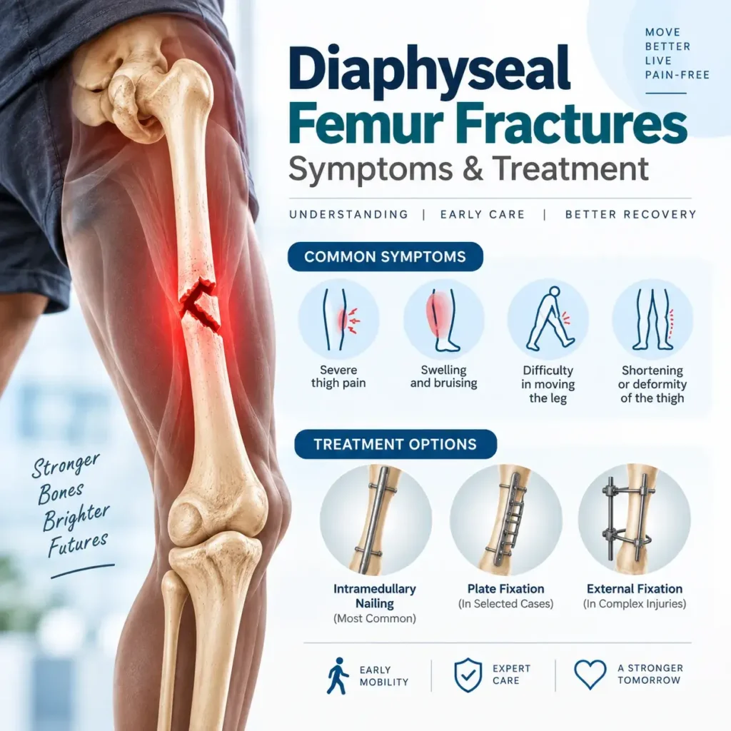 Diaphyseal Femur Fractures, Symptoms & Treatment