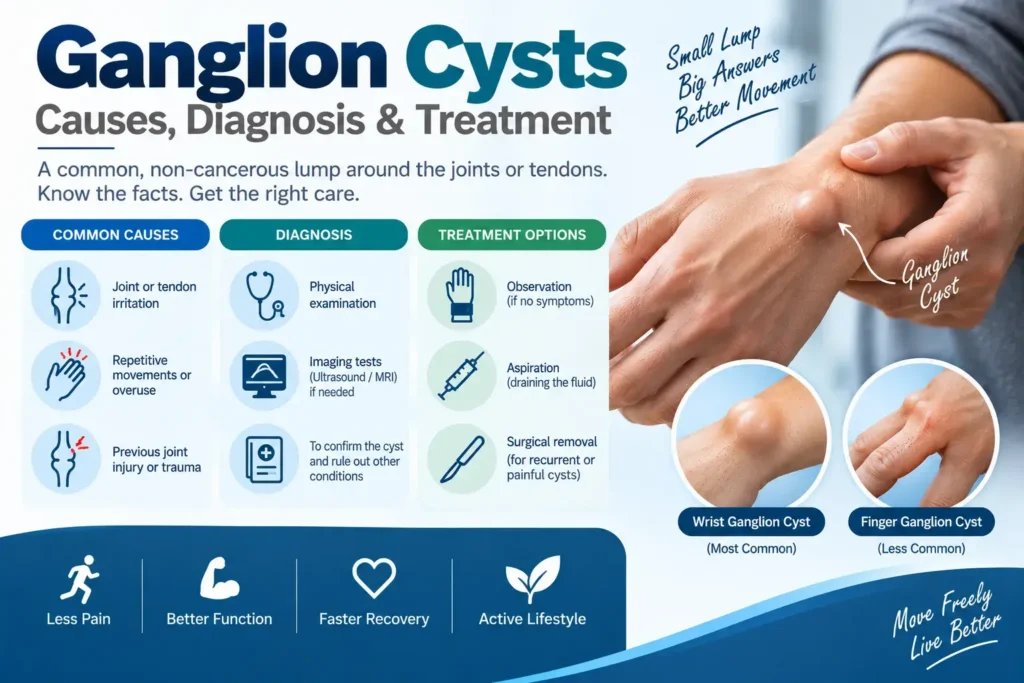 Ganglion cysts – Causes, Diagnosis & Treatment