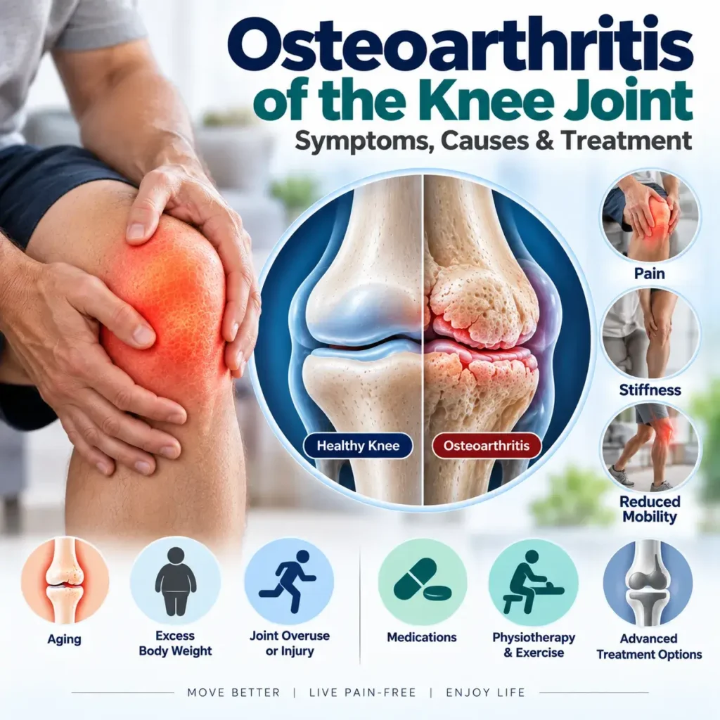 Osteoarthritis of the Knee Joint – Symptoms, Causes & Treatment