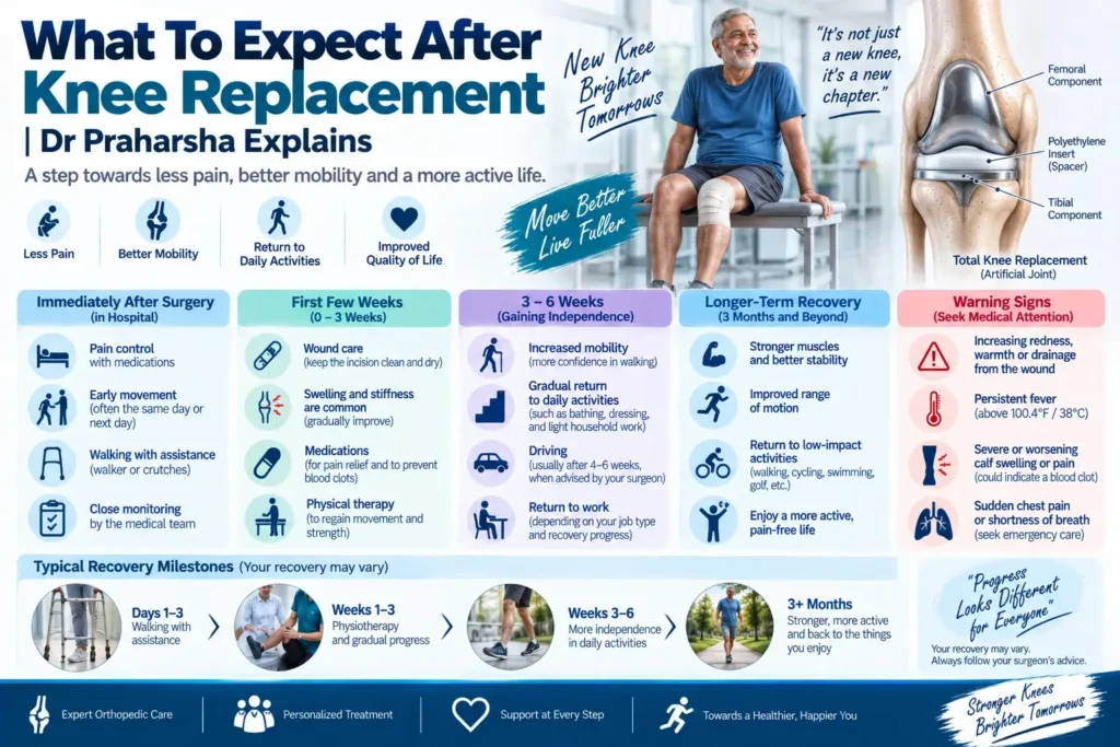 What To Expect After Knee Replacement | Dr Praharsha Explains